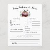 Roze pompoenvoorspelling en advies Kaart (Voorkant)