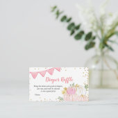 Roze pompoenwagen, luierriffelkaart informatiekaartje (Staand voorkant)