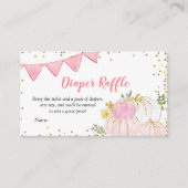 Roze pompoenwagen, luierriffelkaart informatiekaartje (Voorkant)