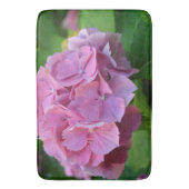 Roze Pompom Hydrangea Hortensia Bloem Badmat (Voorkant Verticaal)