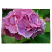 Roze Pompom Hydrangea Hortensia Bloem Groot Cadeauzakje (Achterkant)