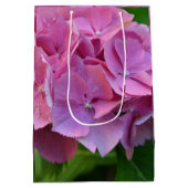 Roze Pompom Hydrangea Hortensia Bloem Medium Cadeauzakje (Achterkant)