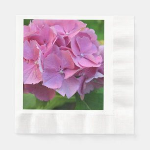 Roze Pompom Hydrangea Hortensia Bloem Servet