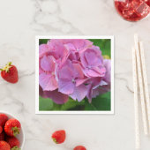 Roze Pompom Hydrangea Hortensia Bloem Servet (Insitu)