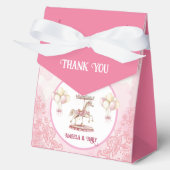 Roze Pony-Baby shower Favoriet Dank u Box Bedankdoosjes (Voorkant)