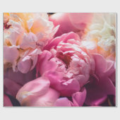 Roze pony-bloemen als florale kunstachtergrond, bo cadeaupapier (Vlak)