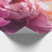 Roze pony-bloemen als florale kunstachtergrond, bo cadeaupapier (Hoek)