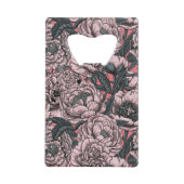 Roze pony-bloemen en -moten creditkaart flessenopener (Achterkant)
