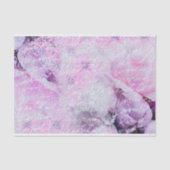 Roze pony-bloemen met handgeschreven tekstbekledin tissuepapier (Voorkant)