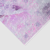 Roze pony-bloemen met handgeschreven tekstbekledin tissuepapier (Detail)