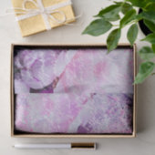 Roze pony-bloemen met handgeschreven tekstbekledin tissuepapier (Geschenk)