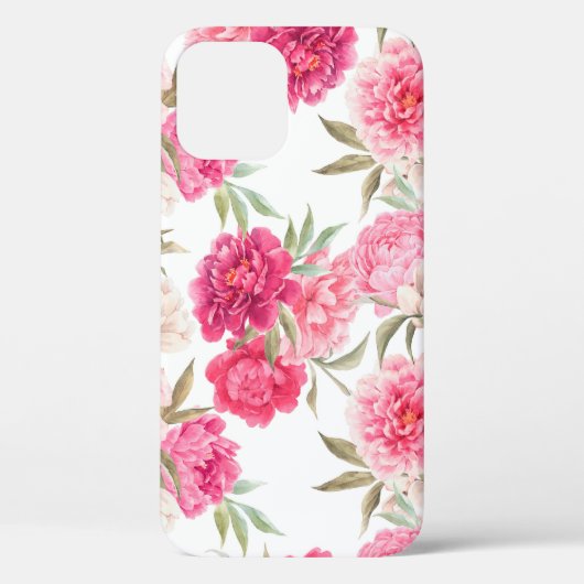 Roze pony bloemen naadloos patroon Case-Mate iPhone case (Achterkant)