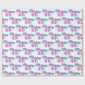 Roze Pony Cadeaupapier (Vlak)