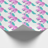 Roze Pony Cadeaupapier (Hoek)