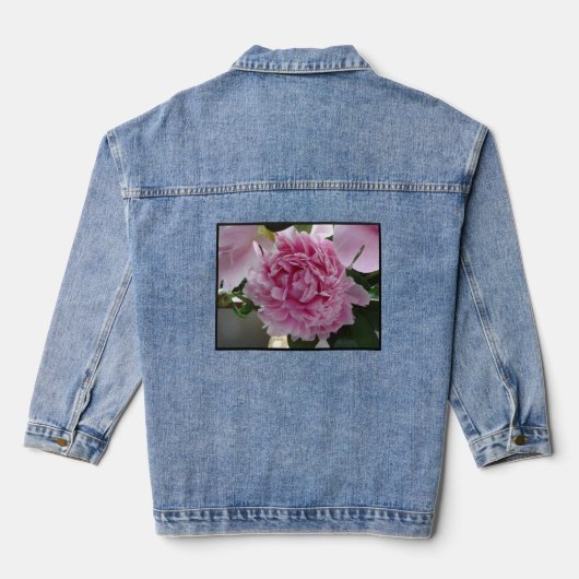  roze pony denim jacket (Achterkant)