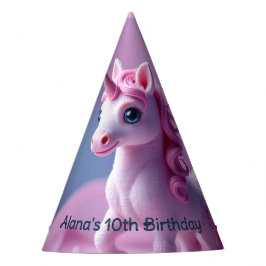 Roze Pony Eenhoorn Verjaardagsfeesthoed Feesthoedjes