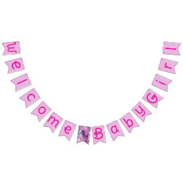 Roze Pony Eenhoorn Vlaggenbanner voor Baby Shower Vlaggetjes