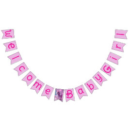 Roze Pony Eenhoorn Vlaggenbanner voor Baby Shower Vlaggetjes