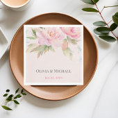Roze pony Elegant Waterverf Wedding Napkins Servet
