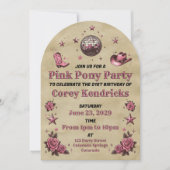 Roze Pony Feest Kaart (Voorkant)