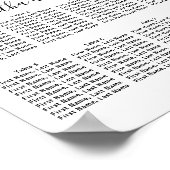 Roze pony Floral - 8-tafel weddenschapenkaart Poster (Hoek)