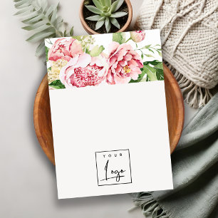 Roze pony Floral Logo Blank Jewelry Display Visitekaartje