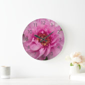 Roze pony Flower Acrylwall klok (Huis)