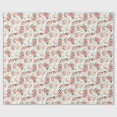 Roze  Pony Flower Floral Pattern Cadeaupapier (Vlak)