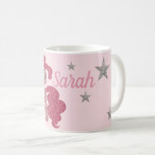  roze Pony gepersonaliseerd Koffiemok (Voorkant rechts)