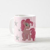  roze Pony gepersonaliseerd Koffiemok (Voorkant links)
