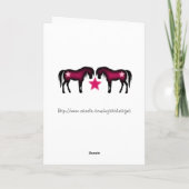 Roze Pony gepersonaliseerde verjaardag Kaart voor (Achterkant)