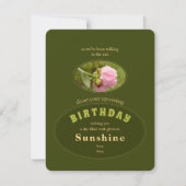 Roze pony glittering raindrops Birthday Card Kaart (Achterkant)