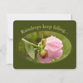 Roze pony glittering raindrops Birthday Card Kaart