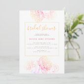 Roze pony Gold Elegant modern Vrijgezellenfeest Kaart (Staand voorkant)