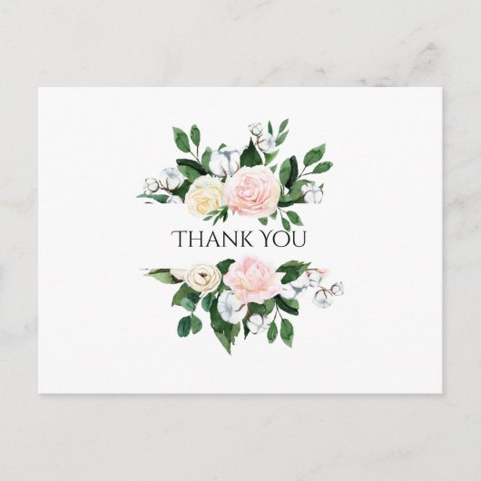  roze pony Hartelijk dank Briefkaart (Voorkant)