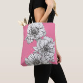 Roze pony in inkt tote bag (Dichtbij)