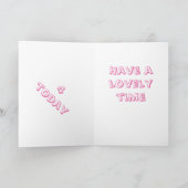  Roze Pony, Meisjes Verjaardag Kaart (Binnen)