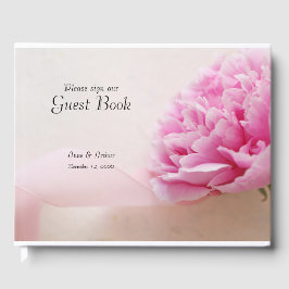 Roze pony met lint gastenboek