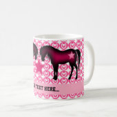 Roze Pony op maat Koffiemok (Voorkant rechts)