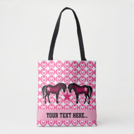 Roze Pony op maat Tote Bag