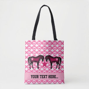 Roze Pony op maat Tote Bag