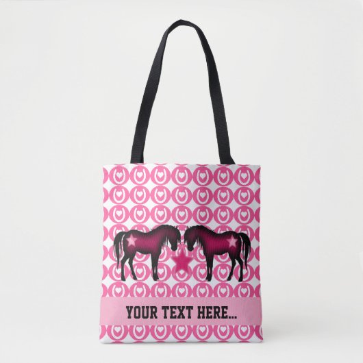 Roze Pony op maat Tote Bag (Voorkant)