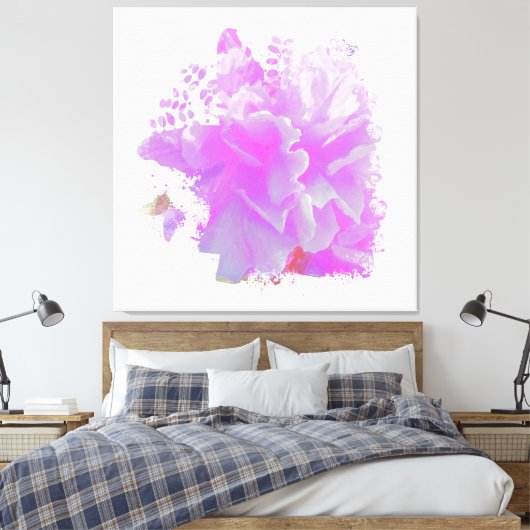 *~* Roze pony Painting Art Butterfly AR3 Canvas Afdruk (Insitu (Slaapkamer))