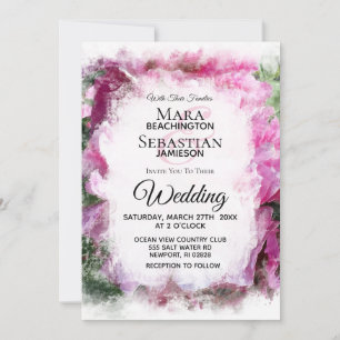 *~* Roze pony Painting Artistic AR1 Wedding Kaart