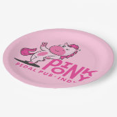 Roze Pony Pedal Pub Indy - Roze Party Borden Papieren Bordje (Gekanteld)