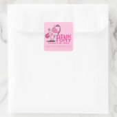 Roze Pony Pedal Pub Indy Vierkante Sticker (Tas)
