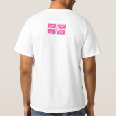 Roze Pony Pedal Pub Logo op voorzijde T-shirt (Achterkant)