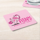 Roze Pony Pedal Pub - Roze Onderzetter (Schuin)