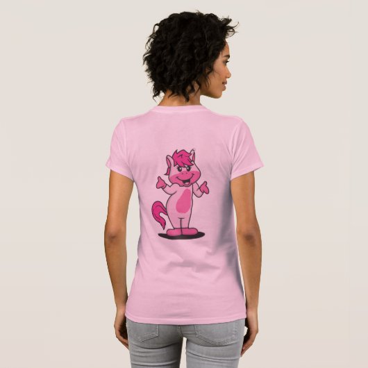 Roze Pony Pedal Pub T-shirt (Achterkant volledig)