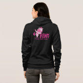 Roze Pony Pedal Pub - Zwarte Rits Hoodie (Achterkant volledig)